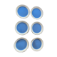 6 blue plates Villeroy and Boch Model Lido Year 50