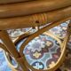 Vintage rattan pouf