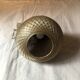 Pendant light with dark beige braided wire vintage 70s
