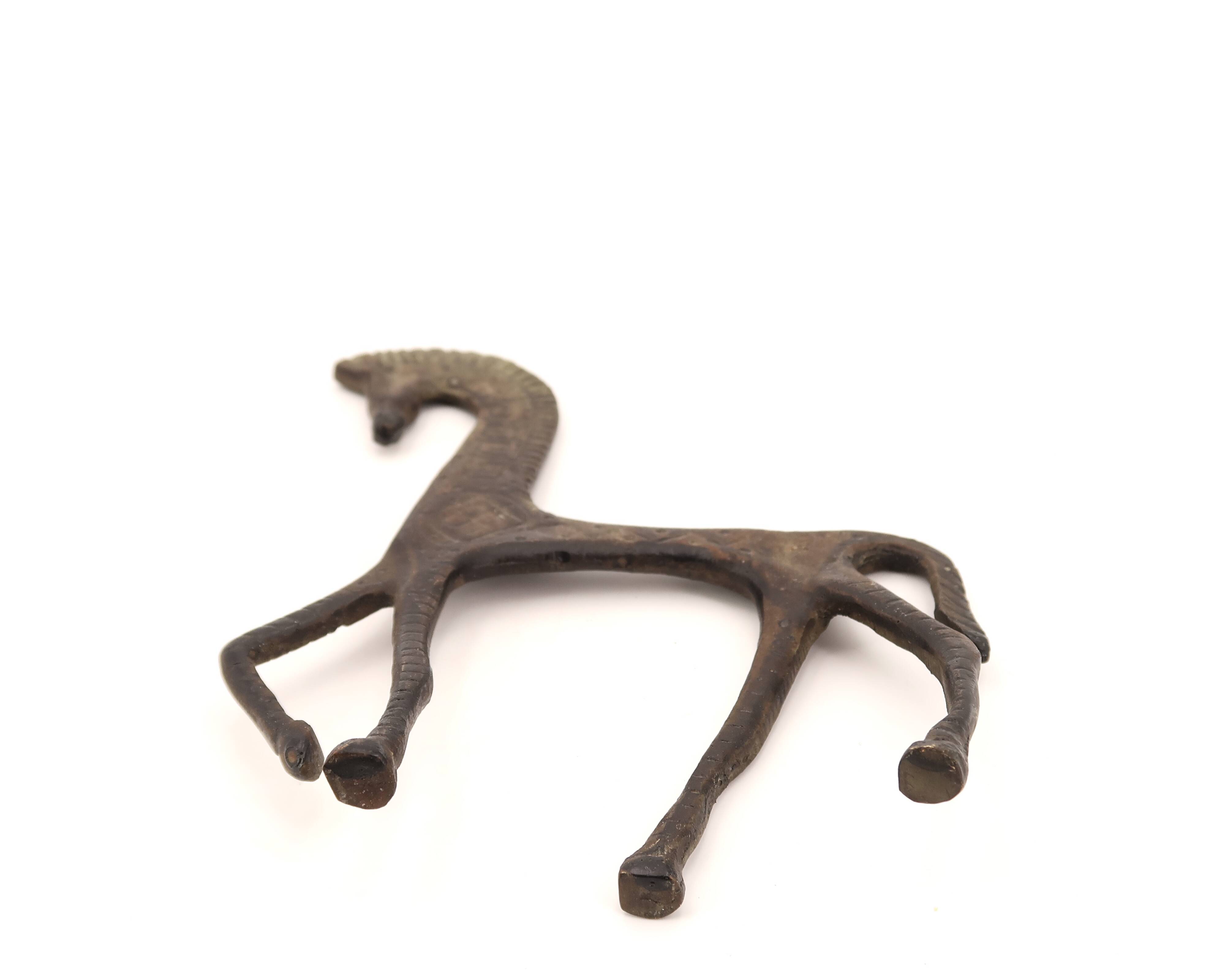 Etruscan Greek horse paperweight in bronze, 1950s