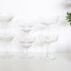 Ensemble de 6 coupes à champagne dépareillées, en verre ciselé