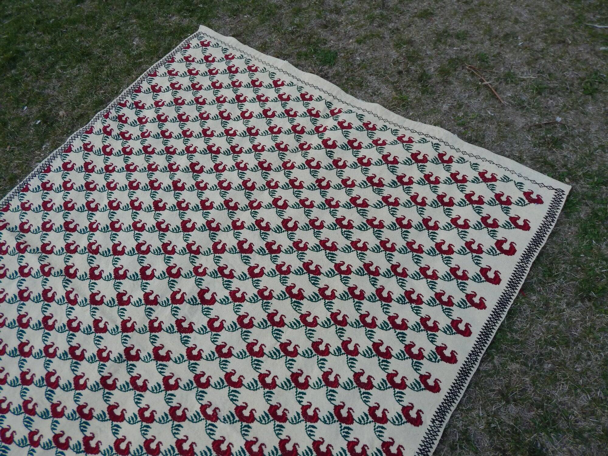Kilim turc vintage tissé main 179x245 cm