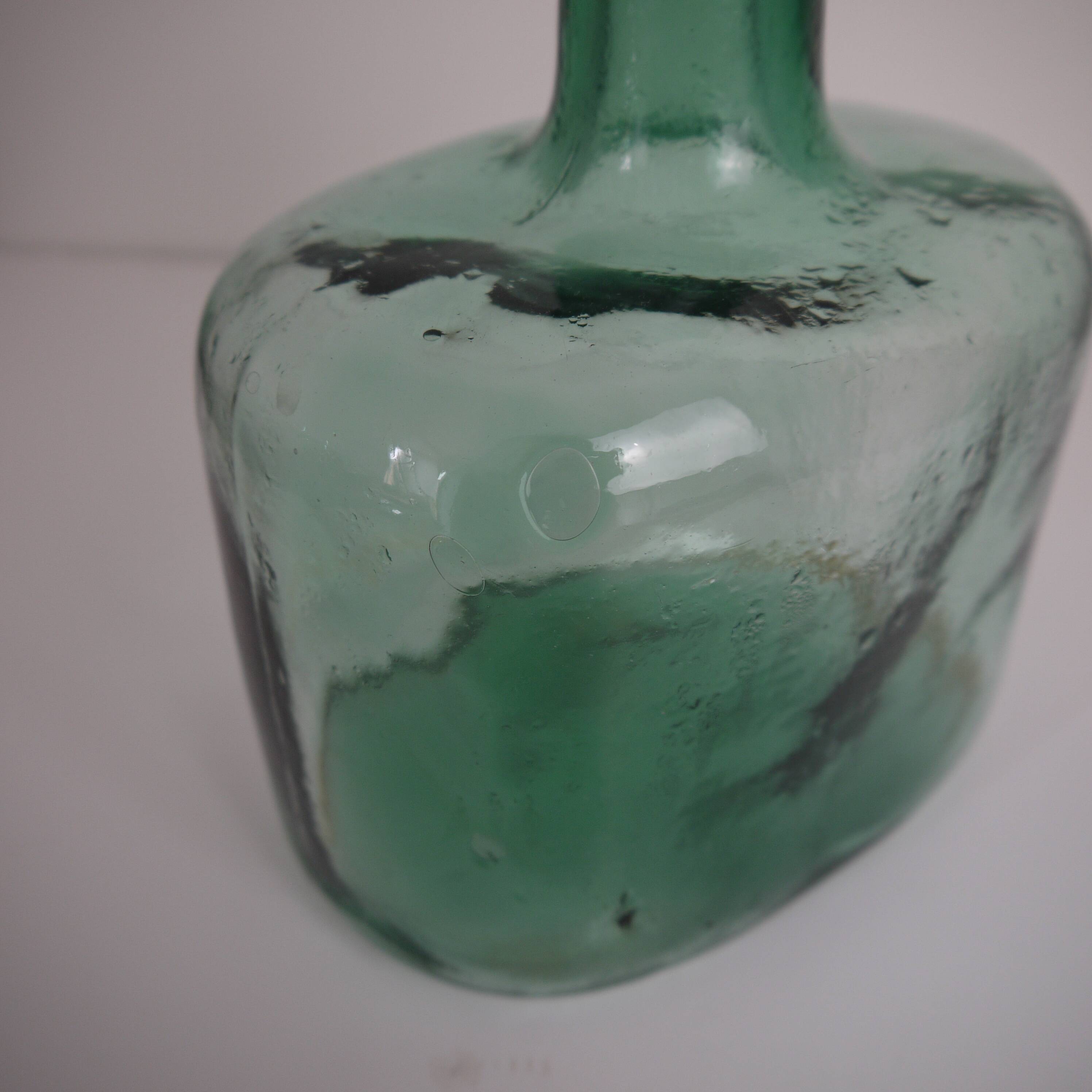 Demijohn oval blue-green