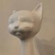 Vintage glazed ceramic cat 53cm