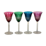 Set of 4 wine glasses from the Rhine Roemer St Louis Crystal model Tarn