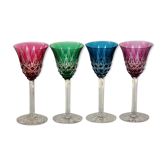 Set of 4 wine glasses from the Rhine Roemer St Louis Crystal model Tarn