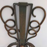 Pairs of vintage wrought iron wall lamps