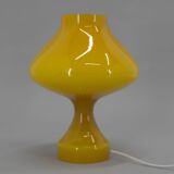 Lampe de Table Jaune Tout en Verre par Valasske Mezirici, 1970s