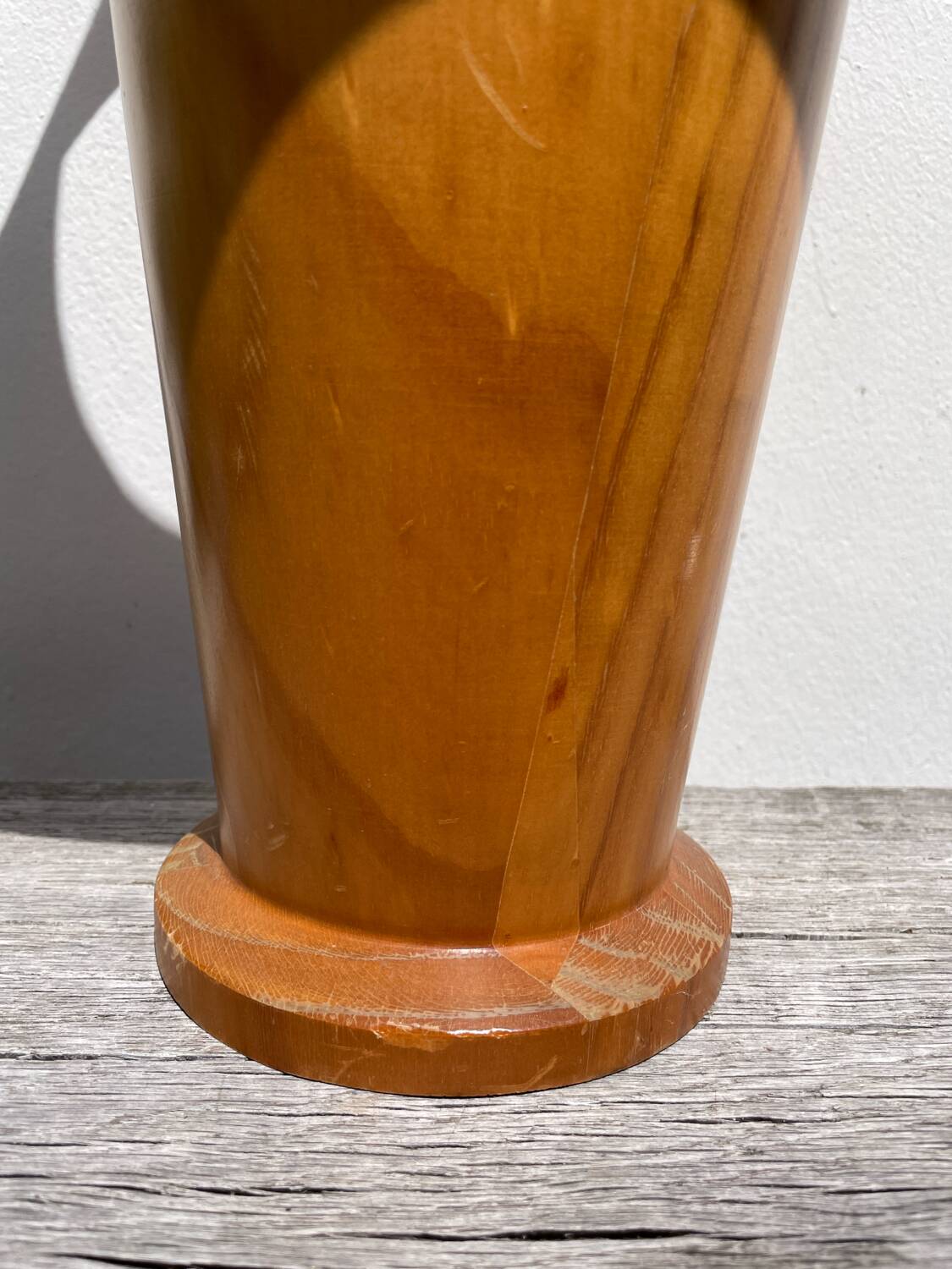 Large wooden lamp from IKEA, vintage design, 1980s