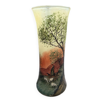 Diabolo-shaped vase by Théodore Legras