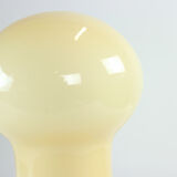 Lampe de table unique en verre opalin beige par Ivan Jakes, Tchécoslovaquie années 1960