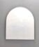 Minimal Shield Shaped Wall Mirror with a Steel Frame, Italy