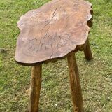 Table basse moderniste brutalist forme-libre reconstruction 1950