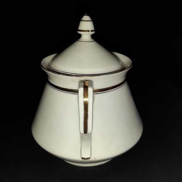 Porcelain sweetener and milk jug with cipher
