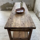 XL central island workbench oak