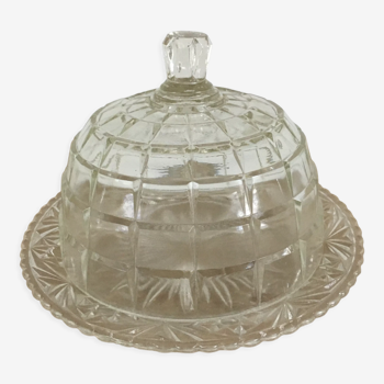 Cloche à fromage ou à dessert avec plateau en verre