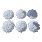 Ensemble de 6 assiettes en barbotine