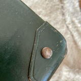 Dark green vintage cardboard suitcase