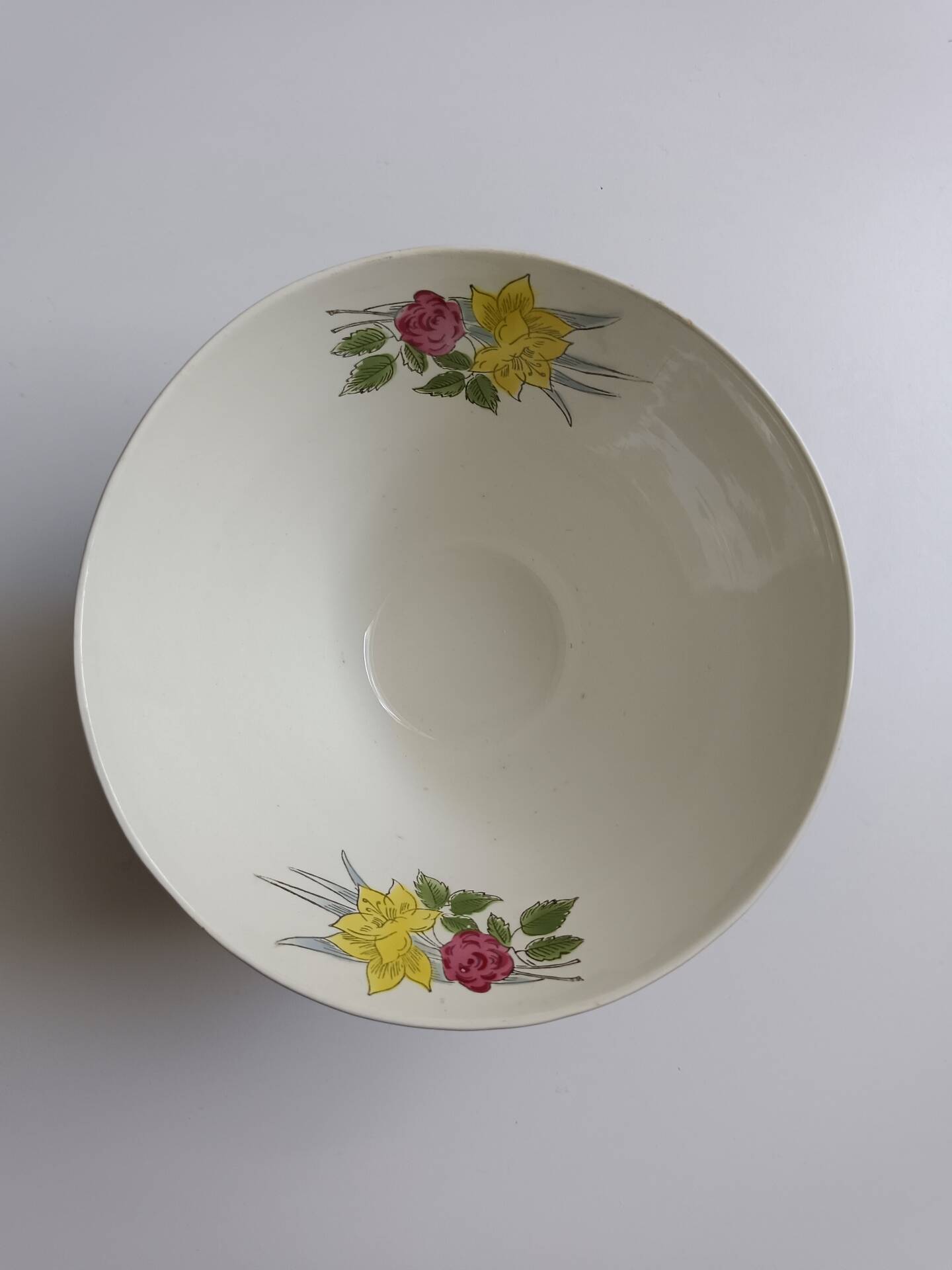 Saladier Ceranord Saint Amand vintage fleurs