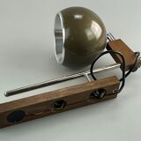 60s 70s lamp fixture wall sconce temde lighten teak space age design