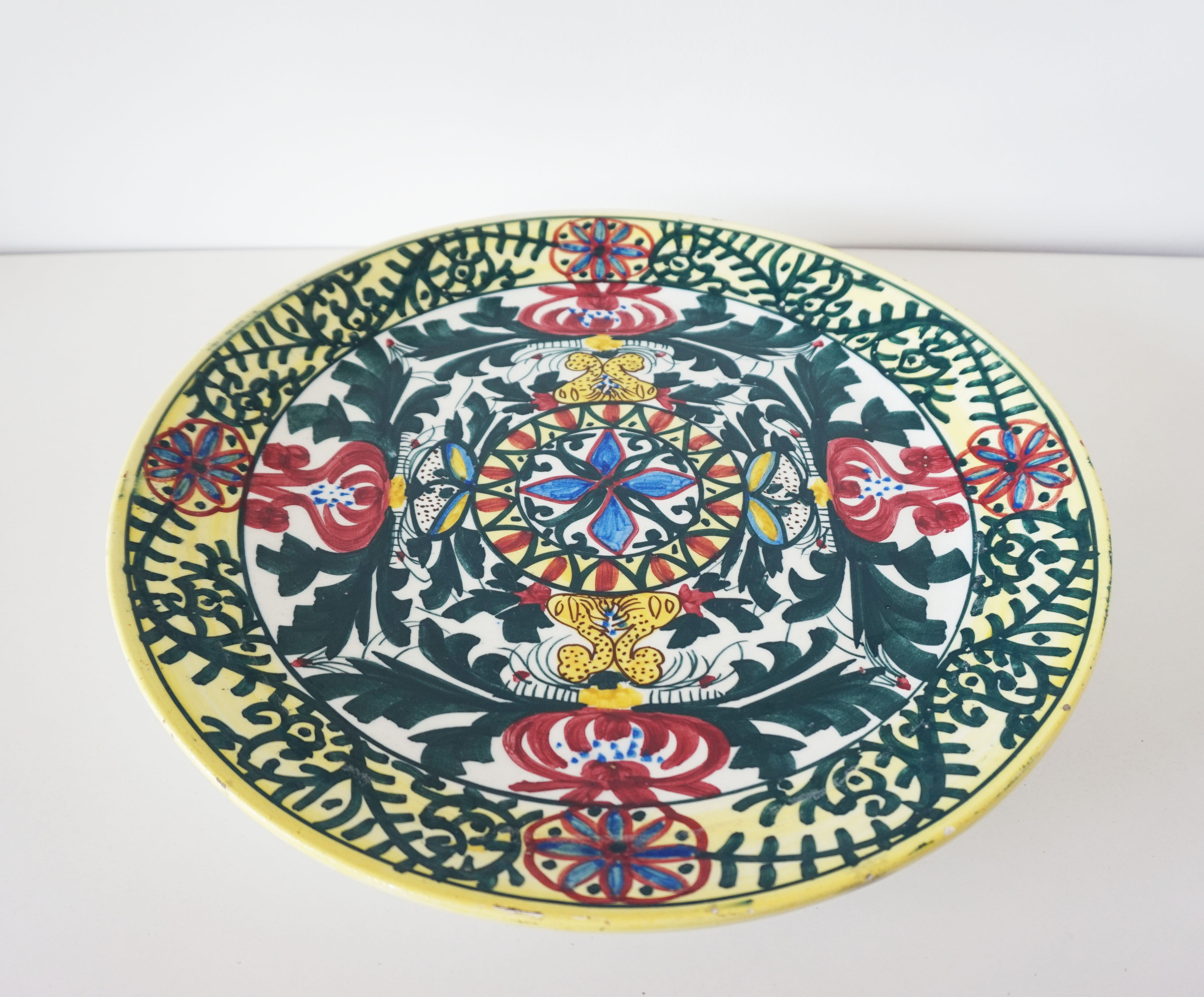 Large vintage Spanish ceramic dish