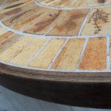 Round coffee table signed capron