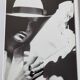 Framed black and white press photograph after Karl Lagerfeld, 30 x 26 cm
