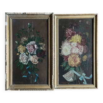 Paintings during HSP Flowers 1897 signed for restoration