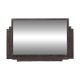 Hammered wrought iron mirror, antique wall mirror, rectangular mirror, Art Deco mirror, interior decoration