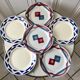 Set of 6 flat plates badonviller courville and sumatra 30s