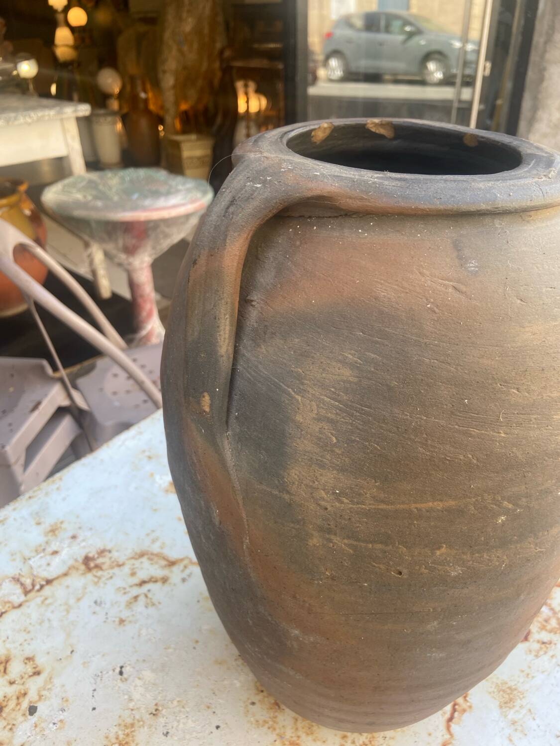 Large old terracotta vase