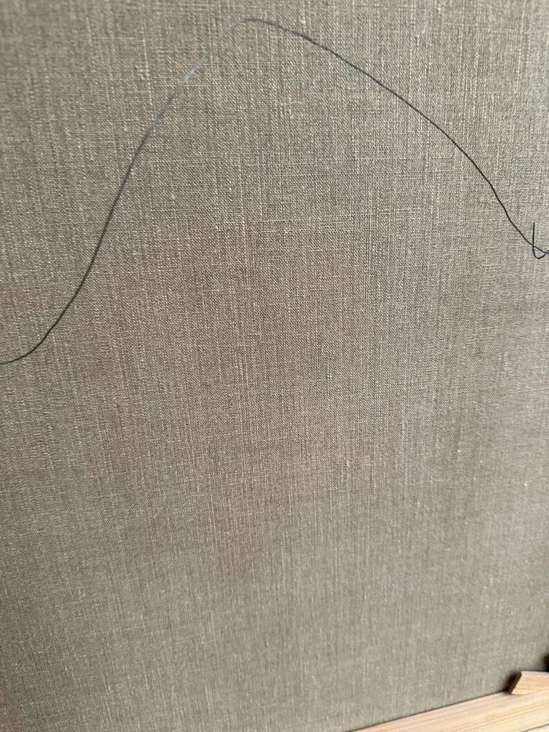 Swedish Oil on Canvas “Spår” by Gustaf Höglund, Vintage & Framed 57 × 49 cm