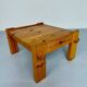 Vintage brutalist coffee table Swedish pine design Yngve Ekström Swedese
