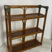 Etagère en bambou et rotin, années 70