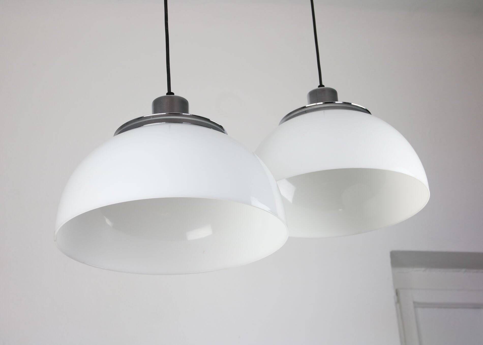Set of 2 Vintage Faro lamps by Luigi Massoni from Guzzini & Meblo, 1960s