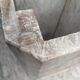 Sculptural coffee table in grey and pink marble – Vintage 1970s/1980s