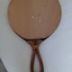 Vintage rattan hand mirror