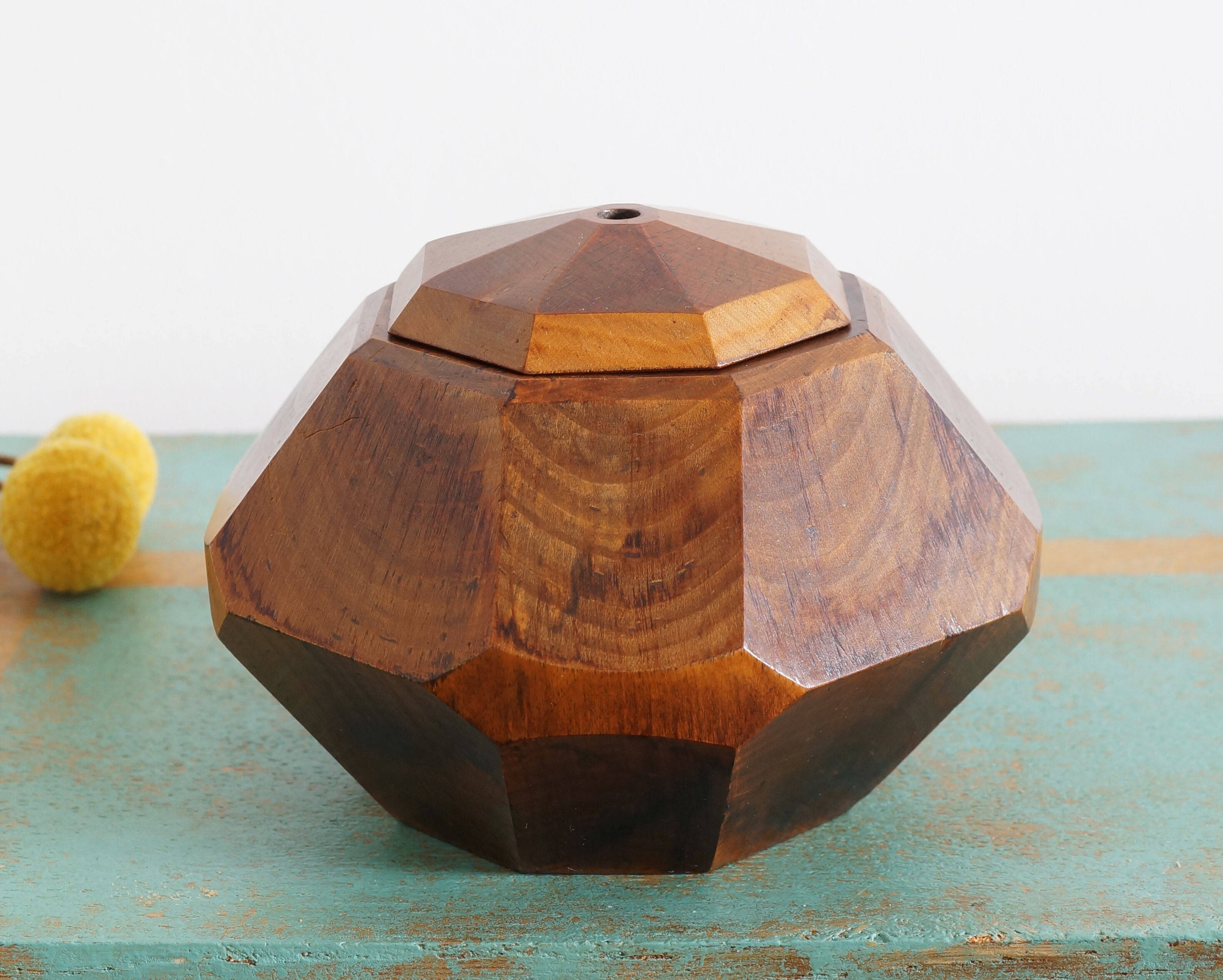 Octagonal art deco wooden box