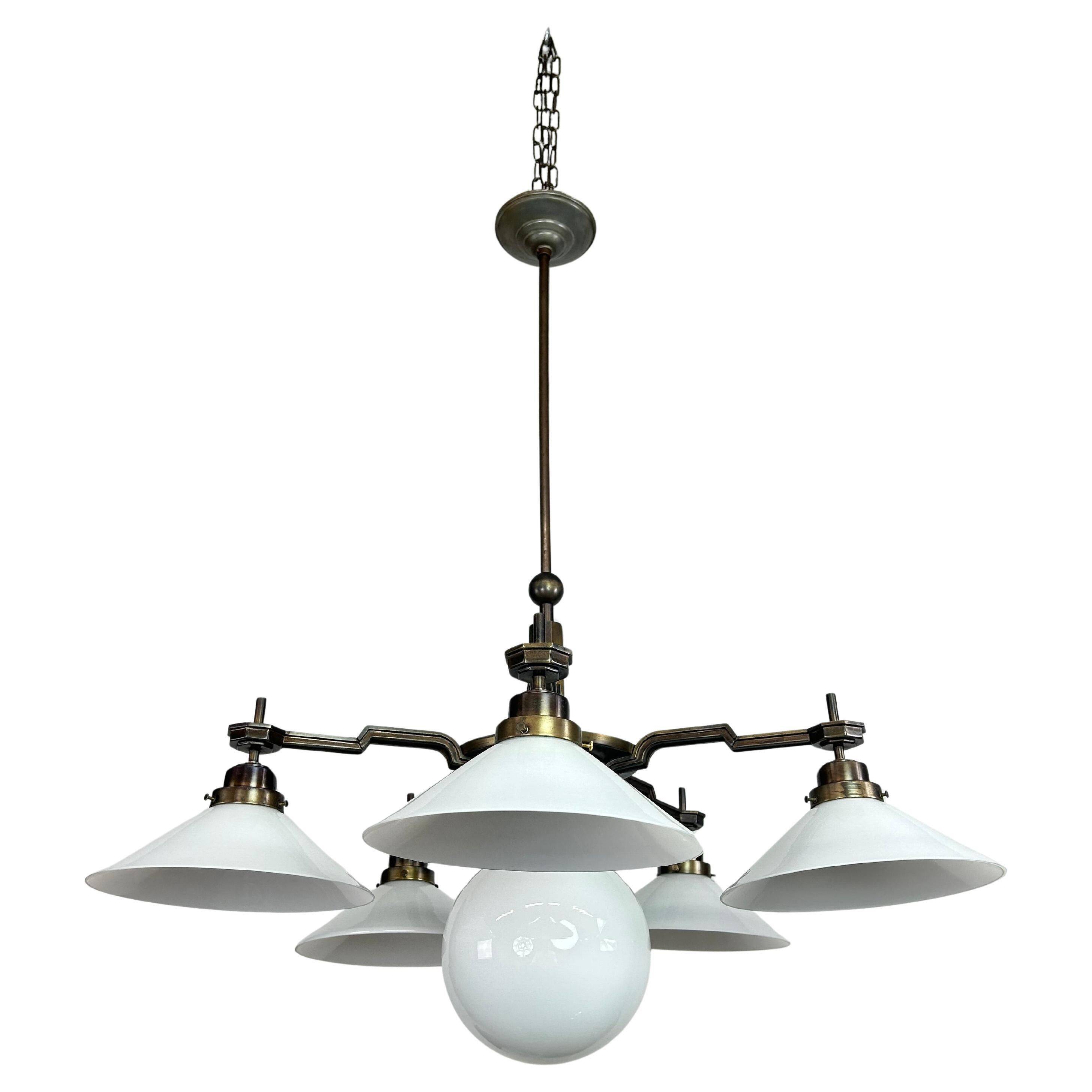 Large cubist chandelier