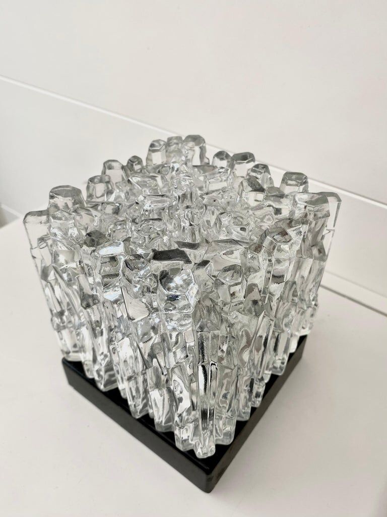 Glass and bakelite ceiling lamp