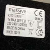 Vintage Table Lamp White Space Age Look Massive 90's design