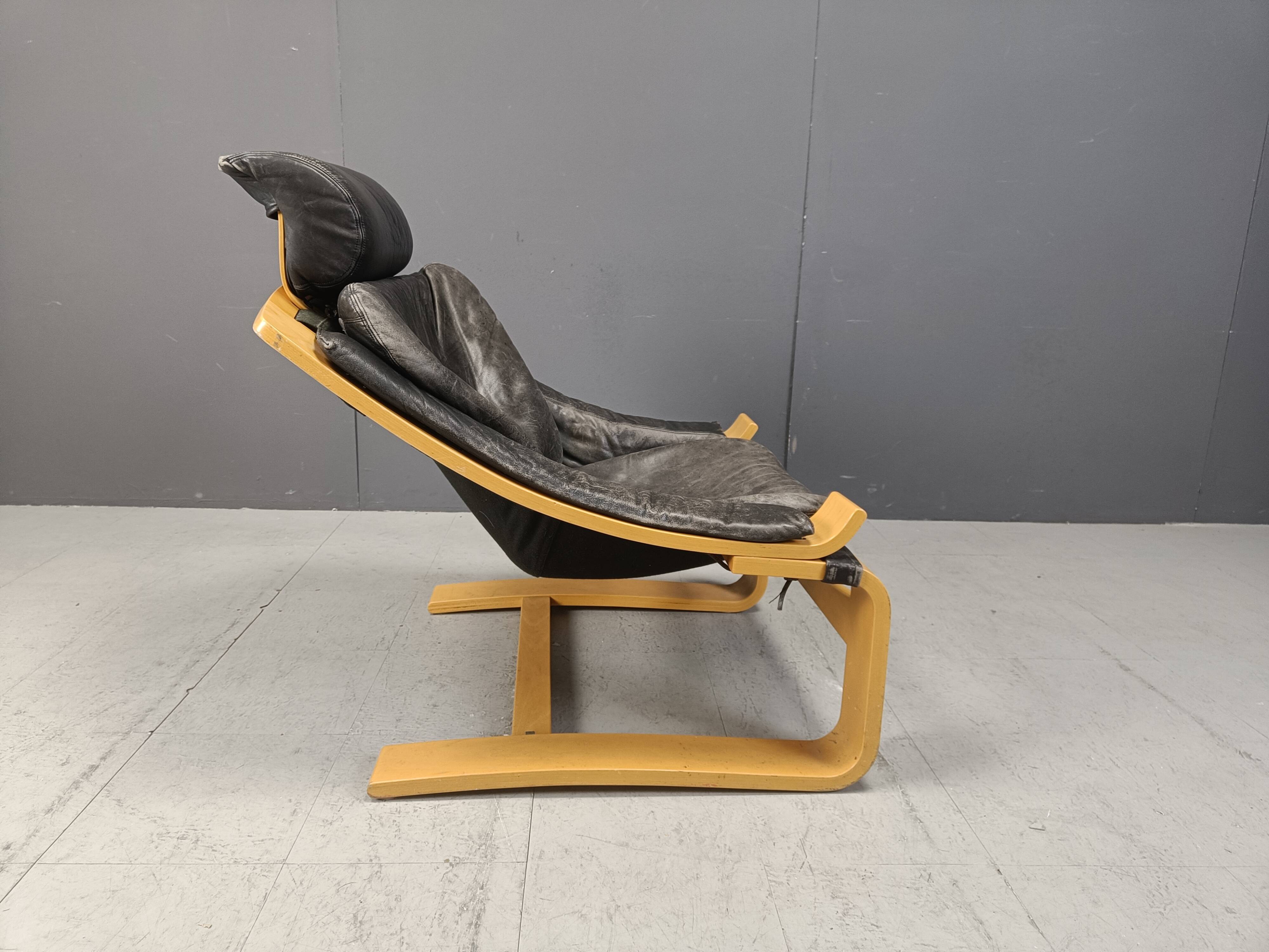 Fauteuil suédois Kroken par Ake Fribyter pour Nelo Möbel, années 1970