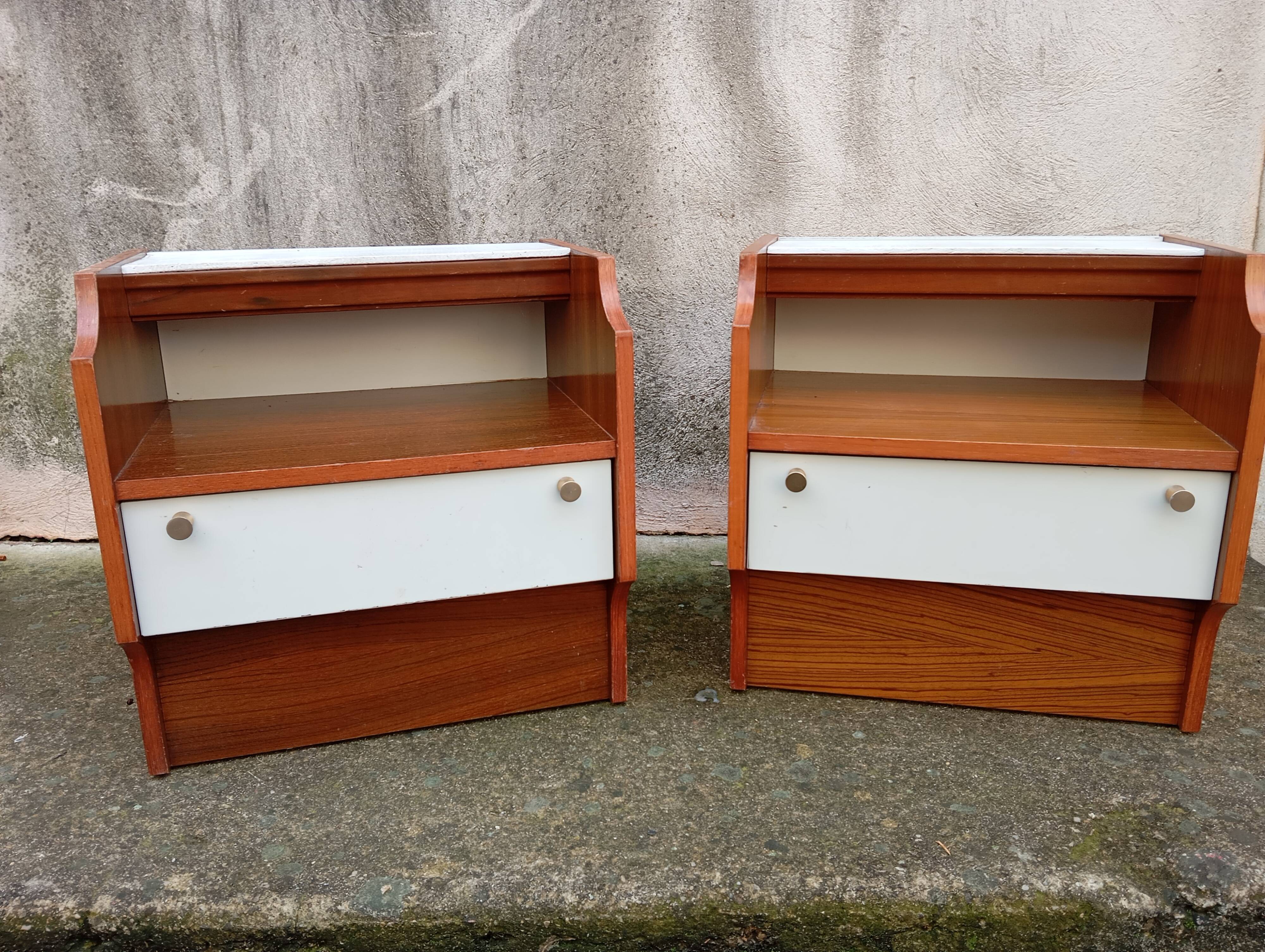 Pair of vintage bedside tables