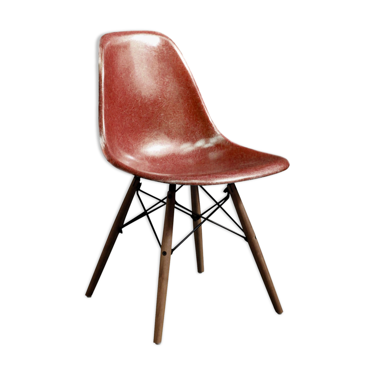 Chaise Eames DSW "terracotta" édition Herman Miller 1970 Selency