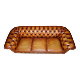 Chesterfield suite three-piece leather set