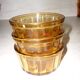 3 vintage Vereco amber glass ramekins