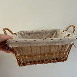 Rustic vintage wicker storage basket