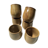6 cups cups terracotta artisanal beige