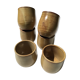 6 gobelets tasses terre cuite artisanale beige