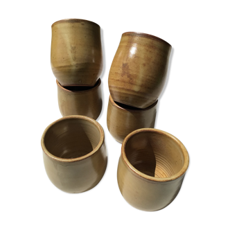 6 cups cups terracotta artisanal beige